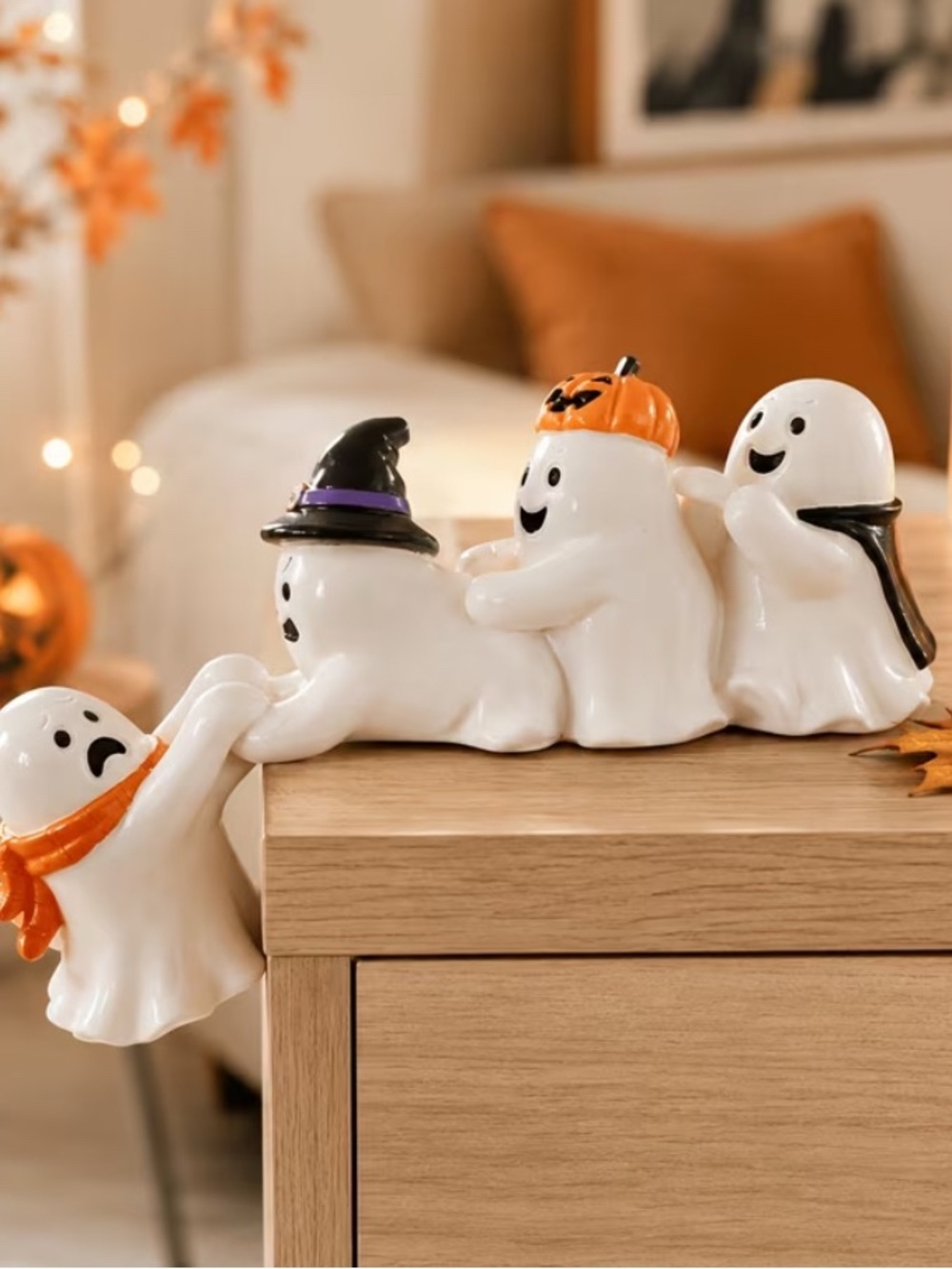 Halloween Ghosts Shelf or Mantle Decoration
